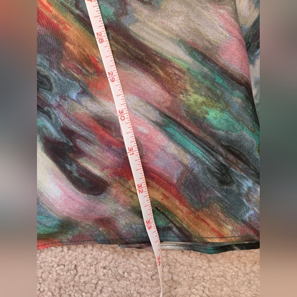 RACHEL ROY Painted Brush Strokes Sleeveless Midi Dress. Size Small - Picture 11 of 11